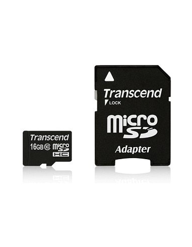 Transcend microSDHC Card 16GB Memory Card (TS16GUSDHC10)