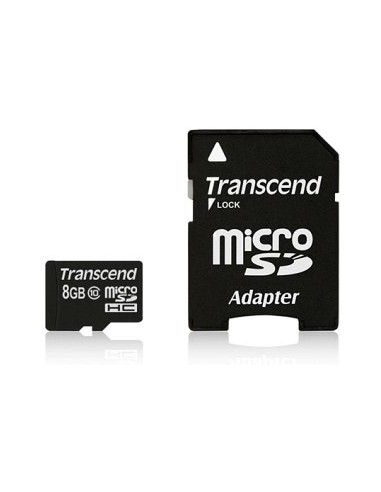 Transcend microSDHC Card 8GB Memory Card (TS8GUSDHC10)