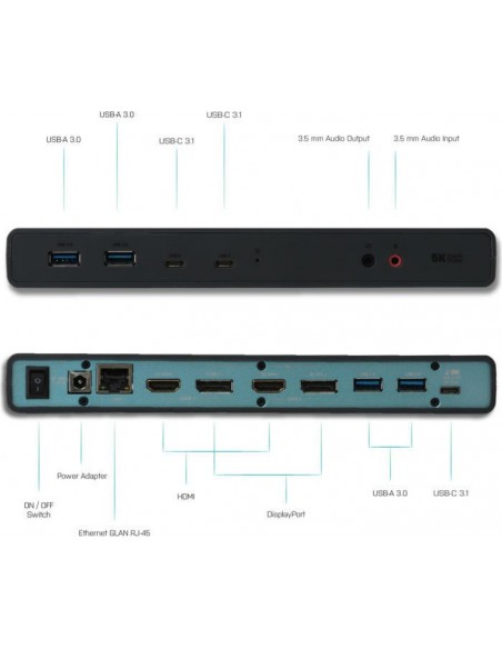 i-tec Dual display docking station, docking station (CADUA4KDOCKPDL)