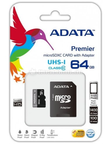 ADATA microSDXC UHS-I 64 GB, memory card...