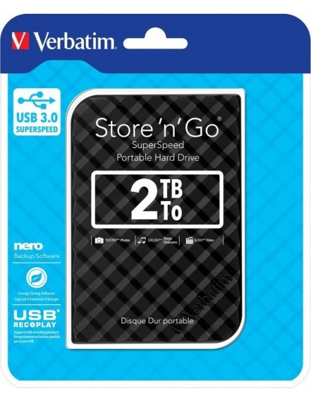 Verbatim Store 'n' Go USB 3.0 2TB hard drive (53195)