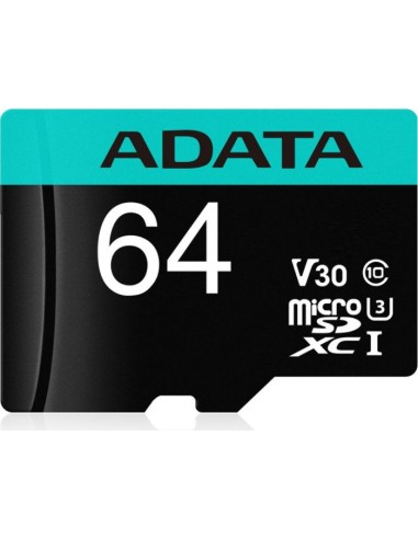 ADATA Premier Pro microSDHC 64GB, memory card (AUSDX64GUI3V30SA2-RA1)