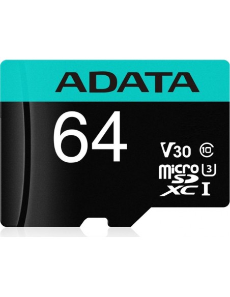 ADATA Premier Pro microSDHC 64GB, memory card (AUSDX64GUI3V30SA2-RA1)