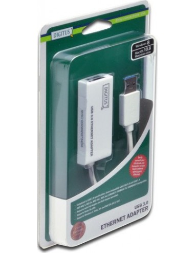 Digitus Gigabit Ethernet USB 3.0 adapter, LAN...