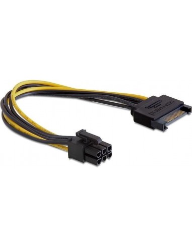 DeLOCK Power Cable 15 Pin SATA 6 pin PCIe adapter (82924)