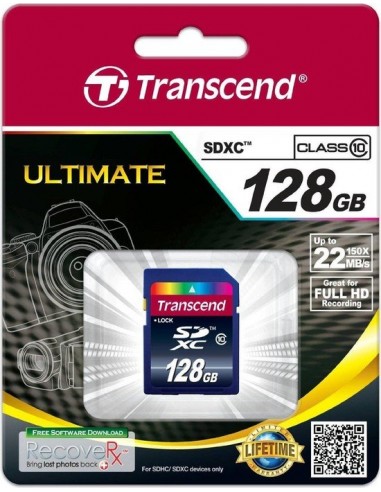 Transcend 128GB SDXC, Memory Card (TS128GSDXC10)