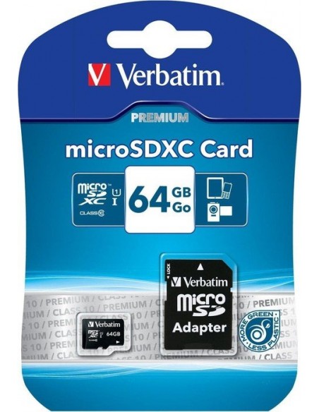 Verbatim microSDXC 64 GB Class 10 UHS-1, memory card (44084)