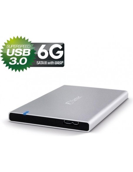 FANTEC ALU7MMU3 silver Aluminium 2,5  SATA, USB 3.0, 7mm