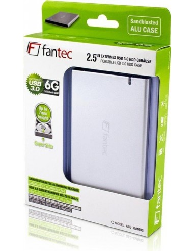 FANTEC ALU7MMU3 silver Aluminium 2,5  SATA, USB...