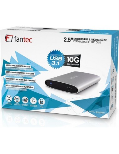 FANTEC ALU-25U31 silver 2,5  USB 3.1 Type C...