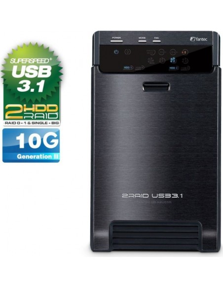 Fantec QB-X2U31R black 2 x 3,5 SATA Raid HDD USB 3.1