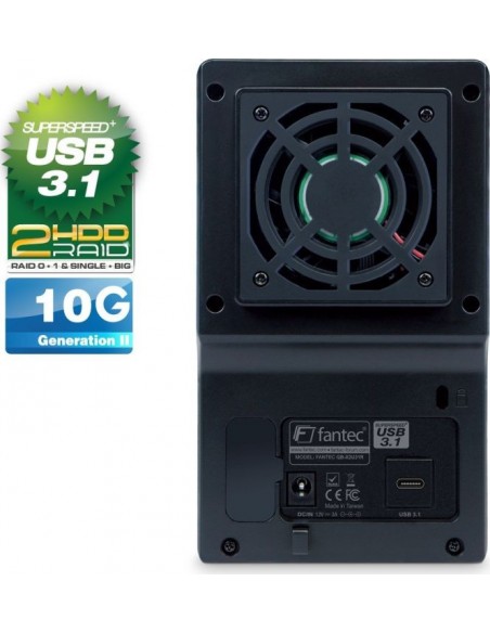 Fantec QB-X2U31R black 2 x 3,5 SATA Raid HDD USB 3.1