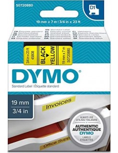 Dymo D1 19mm Black/Yellow labels 45808