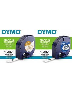 Dymo Letratag Plastic tape white 12mm x 4m            91221