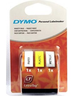 Dymo Letratag Variety Pack Paper, plastic, metallic