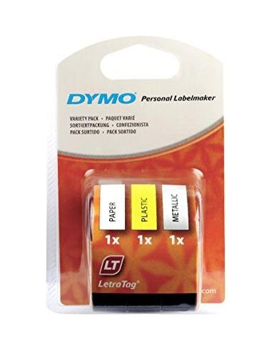 Dymo Letratag Variety Pack Paper, plastic, metallic