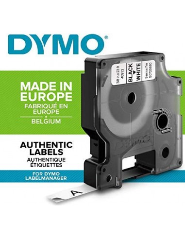 1x10 Dymo D1 Label 9mmx7m black to white