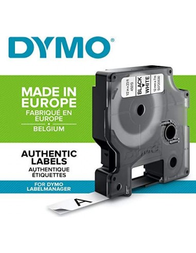 1x10 Dymo D1 Label  12mmx7m black to white