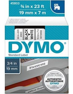 1x10 Dymo D1 Label  19mmx7m black to white