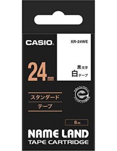 Casio XR-24 WE 1 24 mm black on white