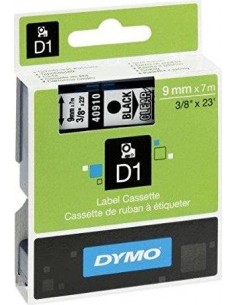 Dymo D1 Standard 9mm black on green             45809