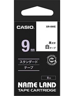 Casio XR-9 WE 9 mm black on white