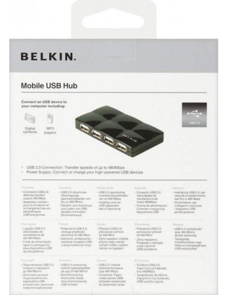 Belkin USB 2.0 7-Port Mobile Hub black F5U701CWBLK
