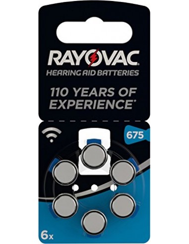 RAYOVAC Acoustic Special 675 Hearing Aid Batteries      6 pcs