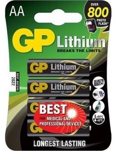 1x4 GP Lithium Mignon 1,5V AA                     07015LF-C