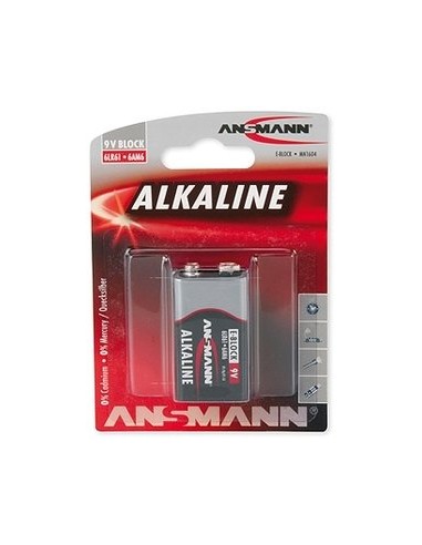 1 Ansmann Alkaline 9V block red-line