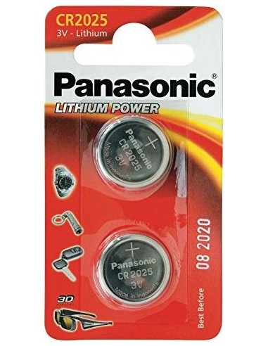 1x2 Panasonic CR 2025 Lithium Power