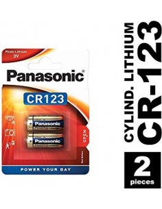 1x2 Panasonic Photo CR 123 A Lithium