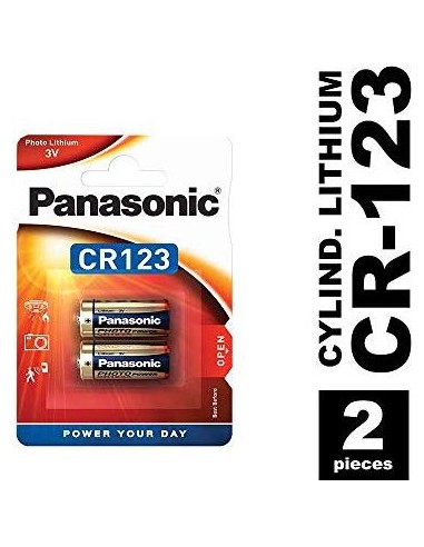 1x2 Panasonic Photo CR 123 A Lithium