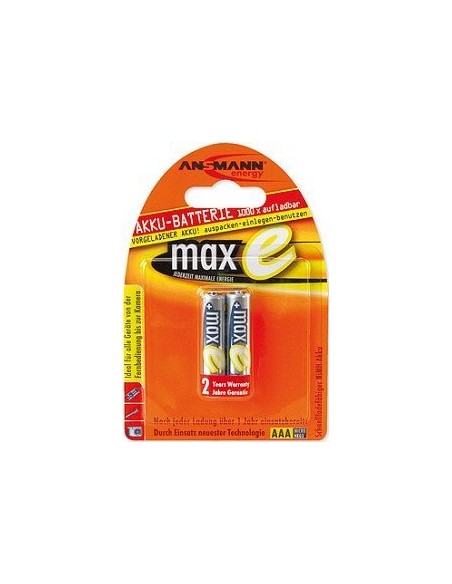 1x2 Ansmann maxE NiMH rech. bat. Micro AAA 800 mAh german