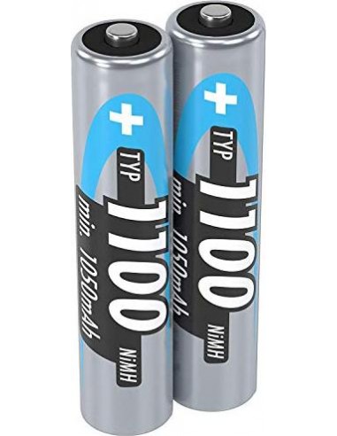 1x2 Ansmann NiMH rech. battery 1100 Micro AAA 1050 mAh