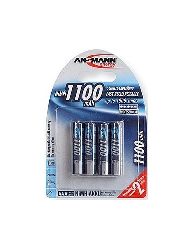 1x4 Ansmann NiMH rech. battery 1100 Micro AAA 1050 mAh