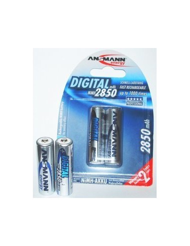 1x2 Ansmann NiMH rech. battery 2850 Mignon AA 2650 mAh DIGITAL