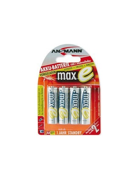 1x4 Ansmann maxE NiMH rech.bat. Mignon AA 2100 mAh german