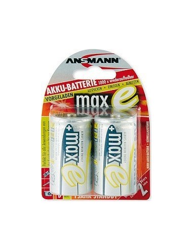 1x2 Ansmann maxE NiMH rech. bat. Mono D 8500 mAh german