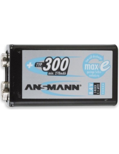 1 Ansmann maxE NiMH Akku 300 9V  270 mAh