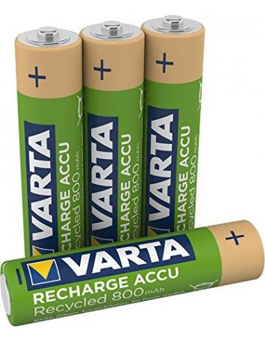 1x4 Varta RECHARGE ACCU Recycled 800 mAH AAA Micro NiMH