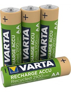 1x4 Varta RECHARGE ACCU Recycled 2100 mAH AA Mignon NiMH