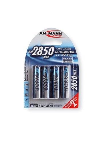 1x4 Ansmann NiMH rech. battery 2850 Mignon AA 2650 mAh