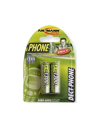 1x2 Ansmann maxE NiMH rech.bat. Mignon AA 1300 mAh DECT PHONE