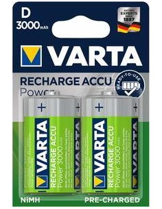 1x2 Varta Rechargeable Akku D Ready2Use NiMH Mono 3000 mAh
