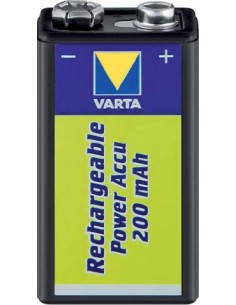 1 Varta Rechargeable Accu E Ready2Use NiMH 9V-Block 200 mAh