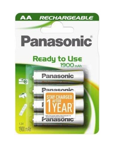 1x4 Panasonic NiMH Mignon Accu AA 1900 mAh Ready to Use