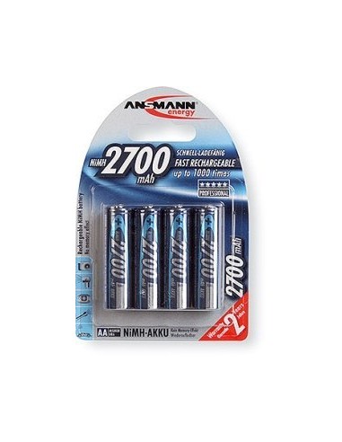 1x4 Ansmann rech. battery 2700 Mignon AA 2500 mAh