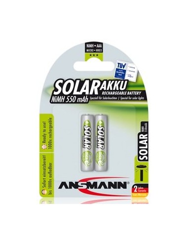 1x2 Ansmann maxE NiMH rech.bat. Micro AAA 550 mAh SOLAR