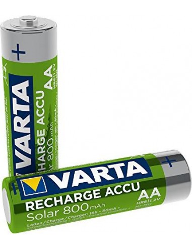 1x2 Varta Solar Accu AA NiMH 800 mAh Mignon